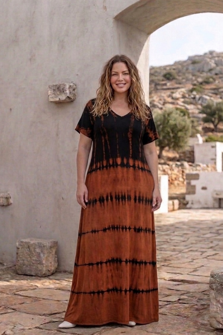 Zina Tie Dye Kjole - One Size