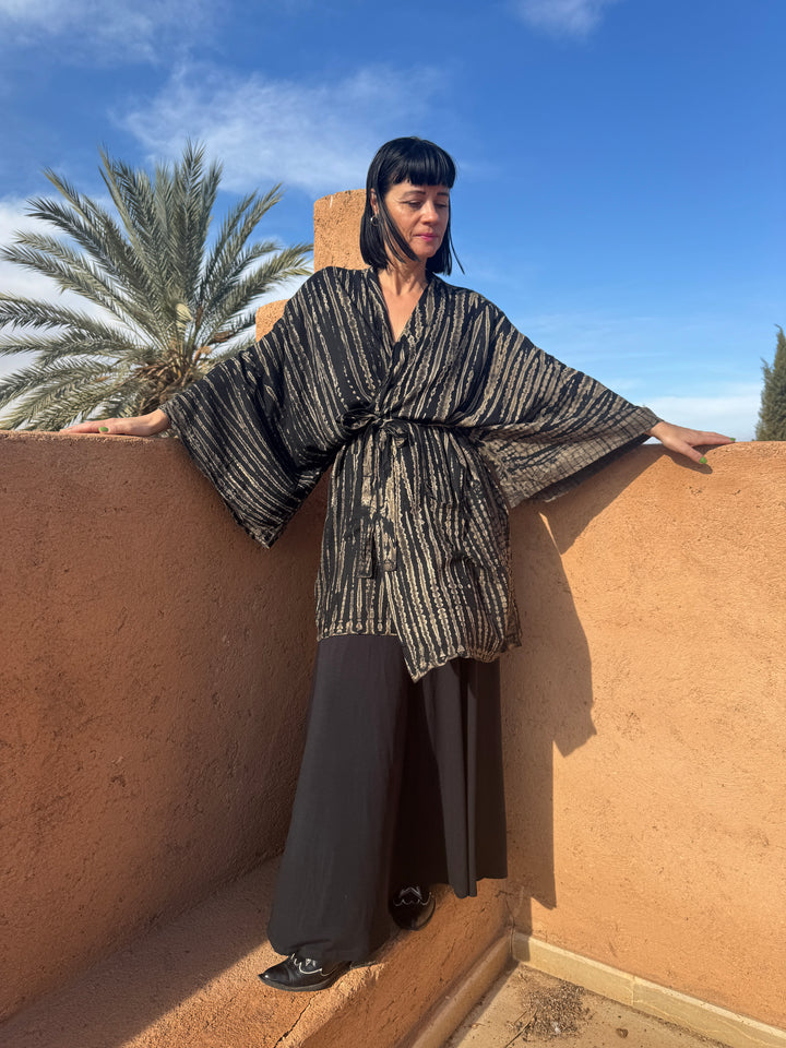 Zebra kimono - Kort - One SIze