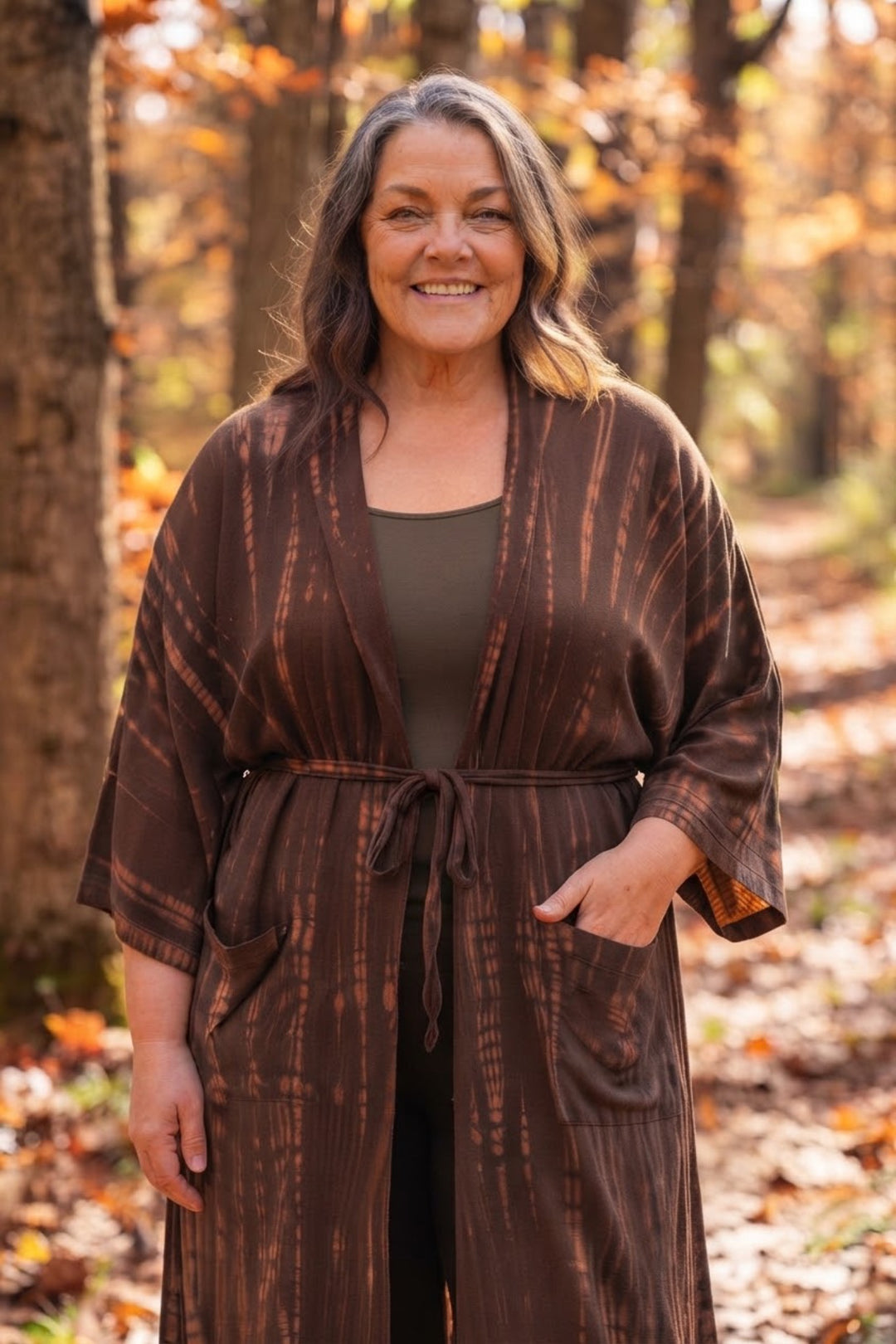 Kimono - Tie Dye Mocha - One SIze