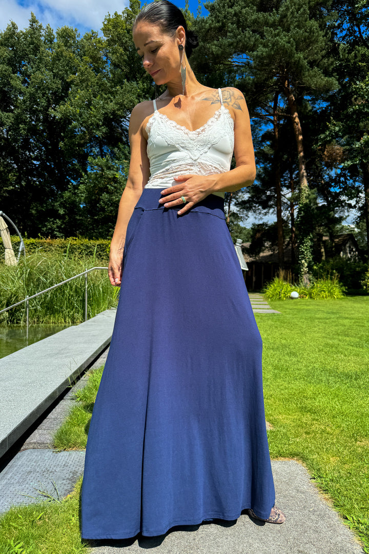 Long skirt - Navy blue