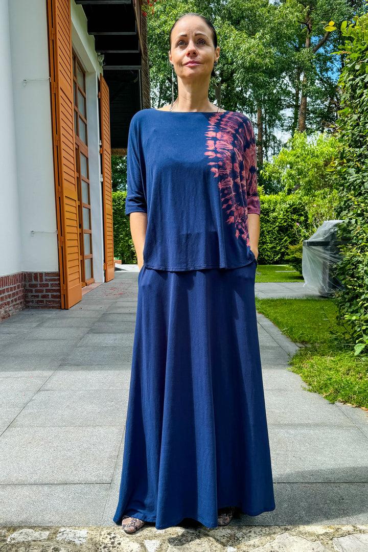 Long skirt - Navy blue