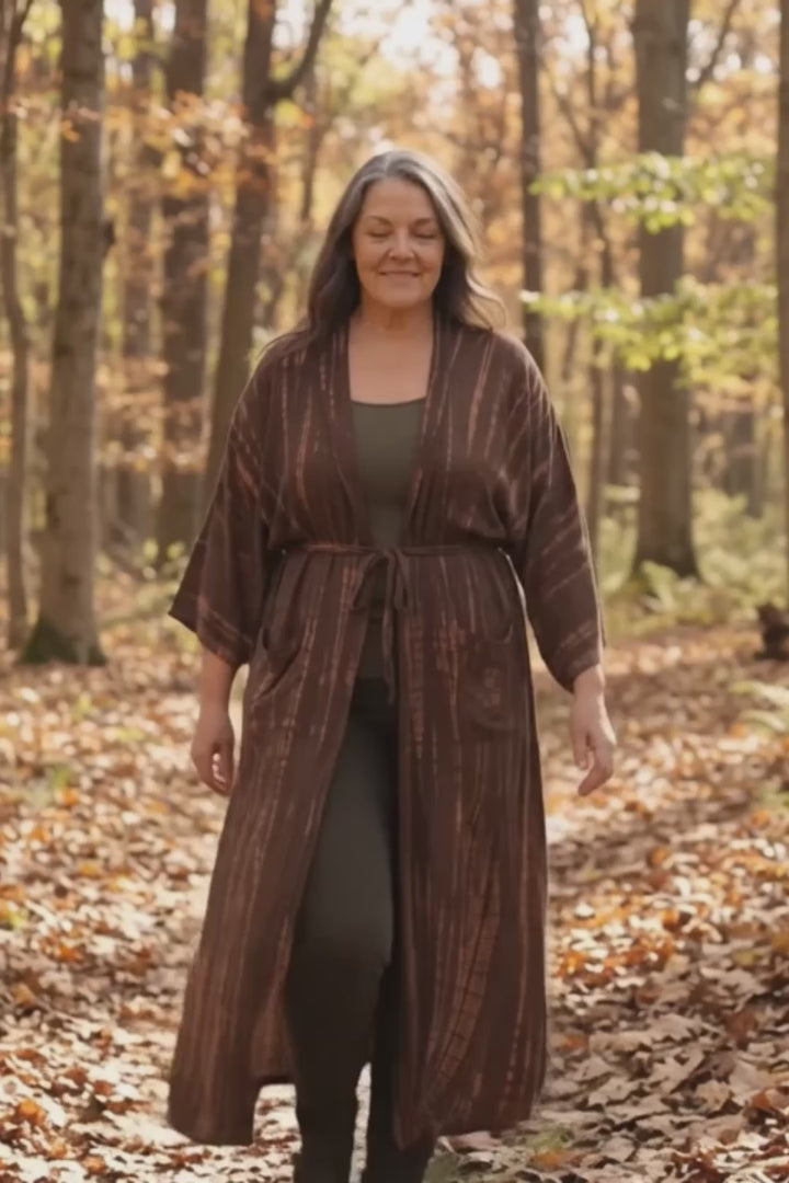 Kimono - Tie Dye Mocha - One SIze