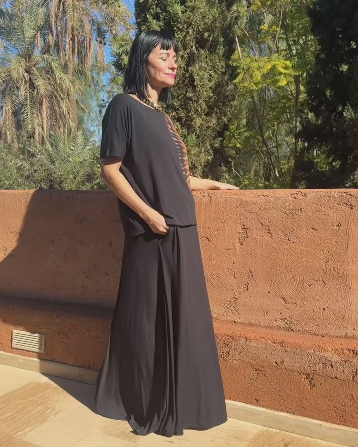 Lang nederdel - Sort