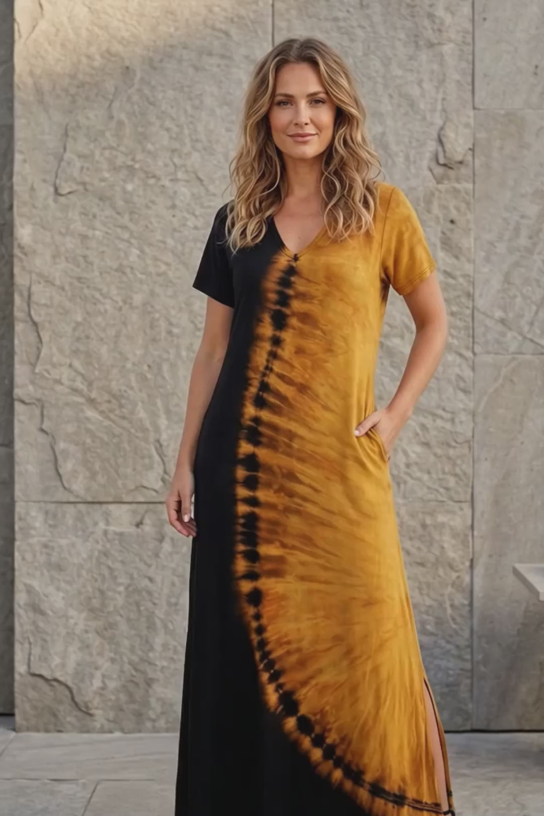 Kaela Tie Dye Kjole - One Size