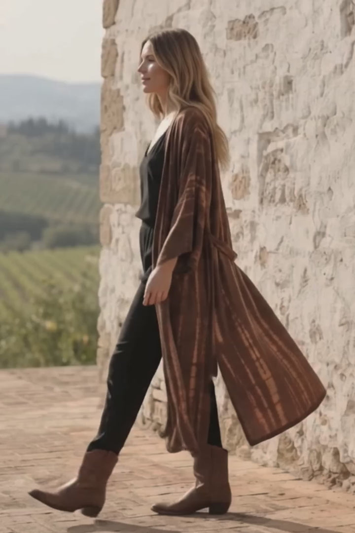 Kimono - Tie Dye Mocha - One Size